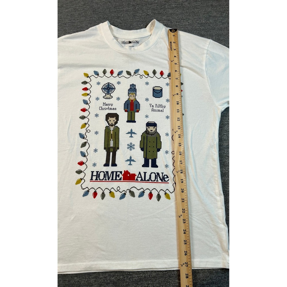 Home Alone White Merry Christmas Ya‎ Filthy Animal T-Shirt Size L - Large - Picture 7 of 8
